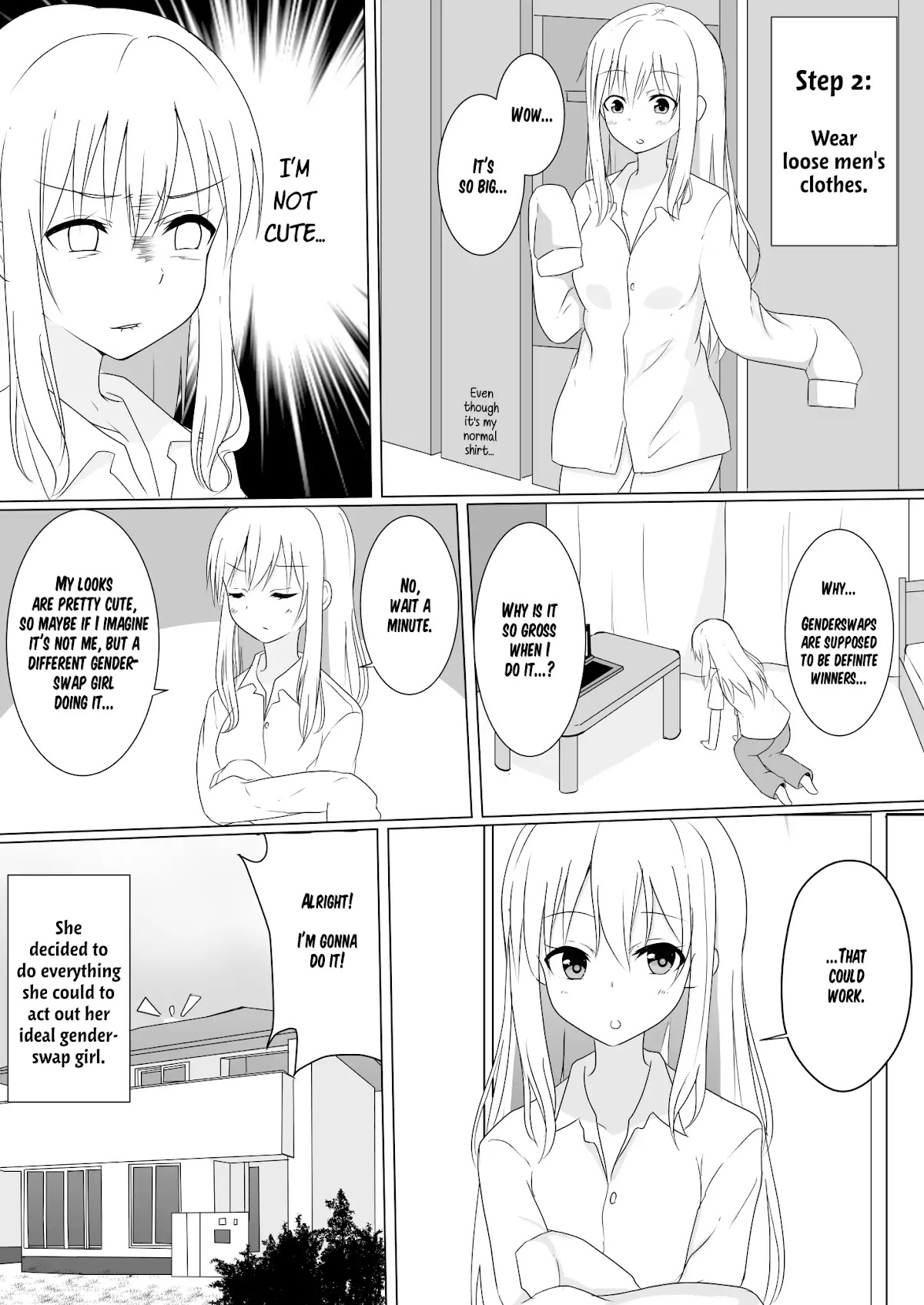 A Boy who Loves Genderswap got Genderswapped so He acts out His Ideal Genderswap Girl Chapter 1 page 4 - Chapter 1