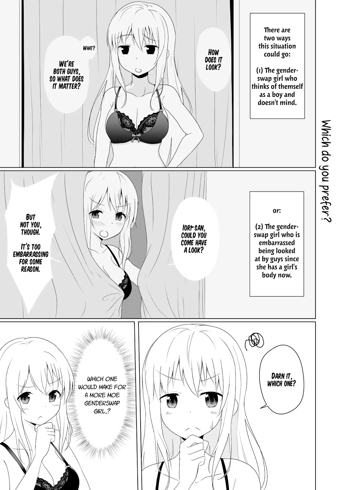 A Boy who Loves Genderswap got Genderswapped so He acts out His Ideal Genderswap Girl Chapter 5 page 3 - Chapter 5
