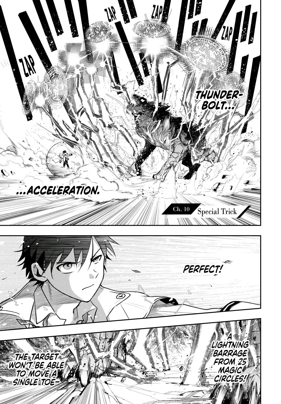 A Court Magician, Who Was Focused On Supportive Magic Because His Allies Were Too Weak, Aims To Become The Strongest After Being Banished Chapter 10 page 1 - Chapter 10: Special Trick