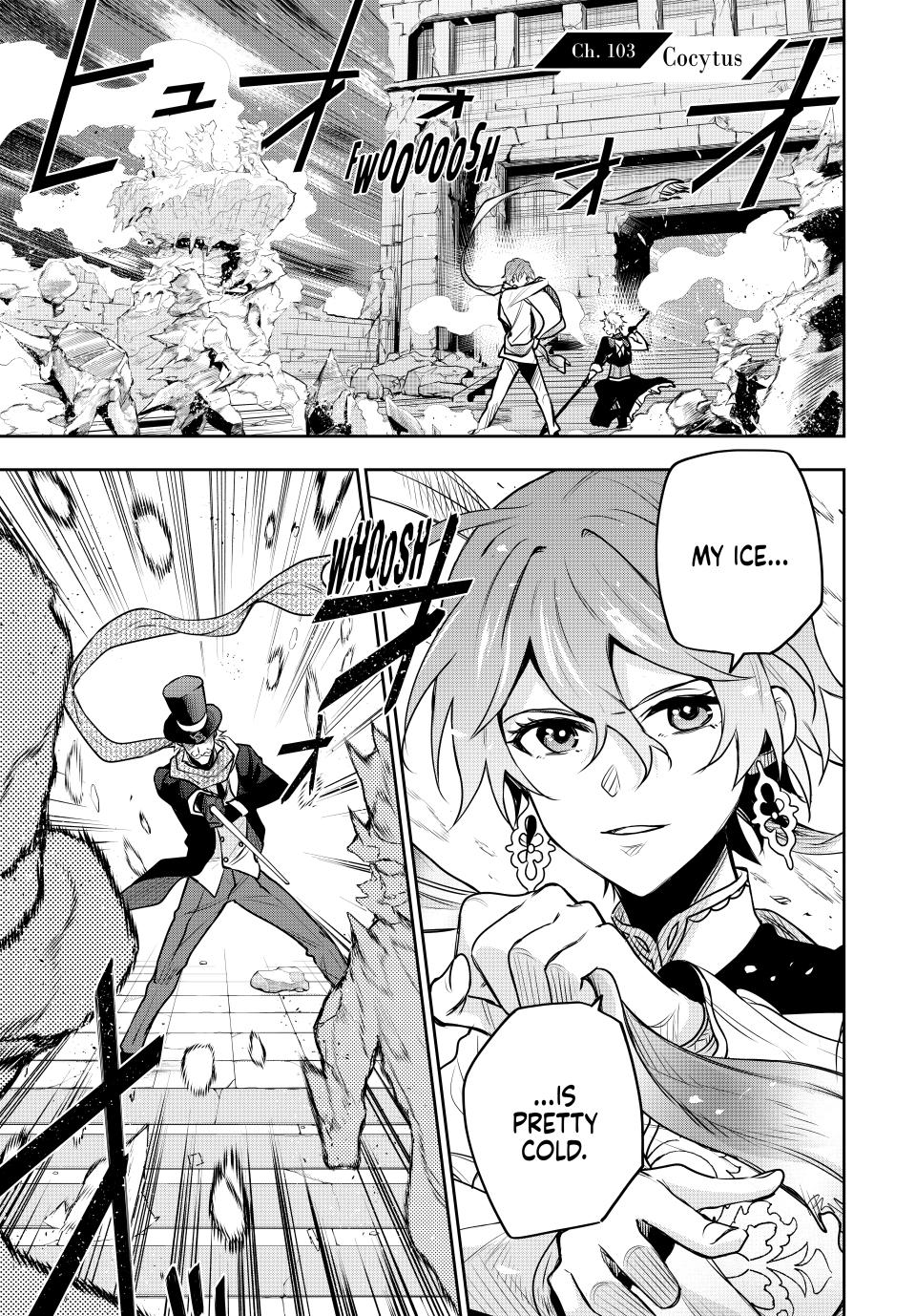 A Court Magician, Who Was Focused On Supportive Magic Because His Allies Were Too Weak, Aims To Become The Strongest After Being Banished Chapter 103 page 1 - Chapter 103
