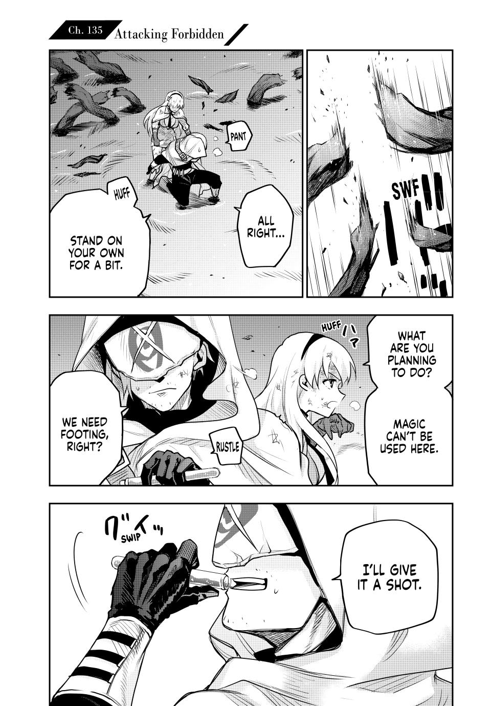 A Court Magician, Who Was Focused On Supportive Magic Because His Allies Were Too Weak, Aims To Become The Strongest After Being Banished Chapter 135 page 1 - Chapter 135