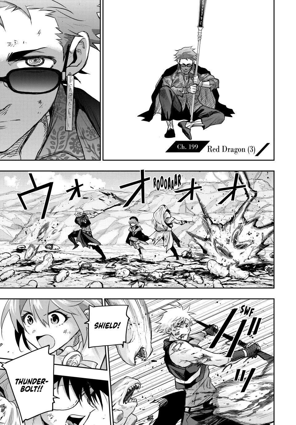 A Court Magician, Who Was Focused On Supportive Magic Because His Allies Were Too Weak, Aims To Become The Strongest After Being Banished Chapter 199 page 1 - Chapter 199: Red Dragon (3)