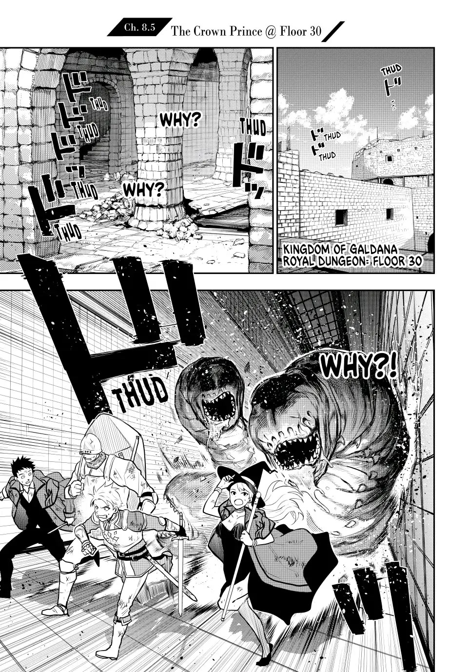 A Court Magician, Who Was Focused On Supportive Magic Because His Allies Were Too Weak, Aims To Become The Strongest After Being Banished Chapter 8.5 page 1 - Chapter 8.5: The Crown Prince @ Floor 30