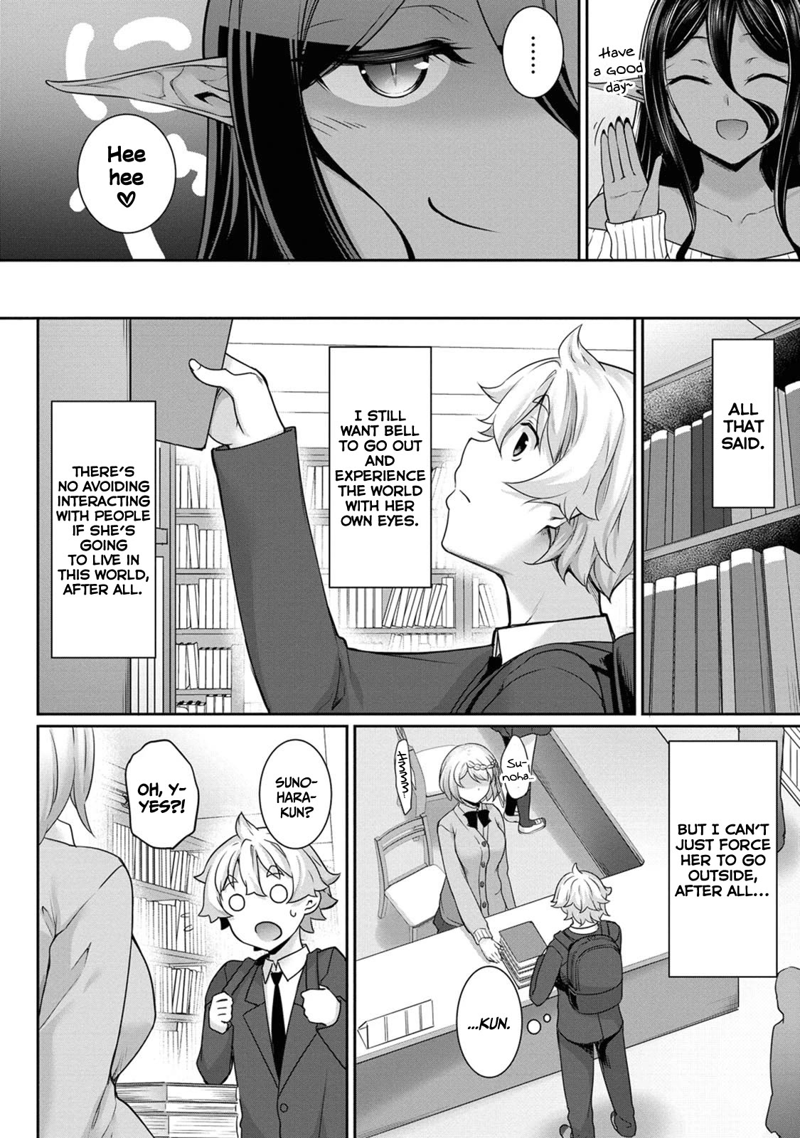 A Dark Elf with a Slightly Overwhelming Love Chased Me All the Way from Another World Chapter 3 page 9 - Chapter 3: "Stalker"? Is it Tasty?