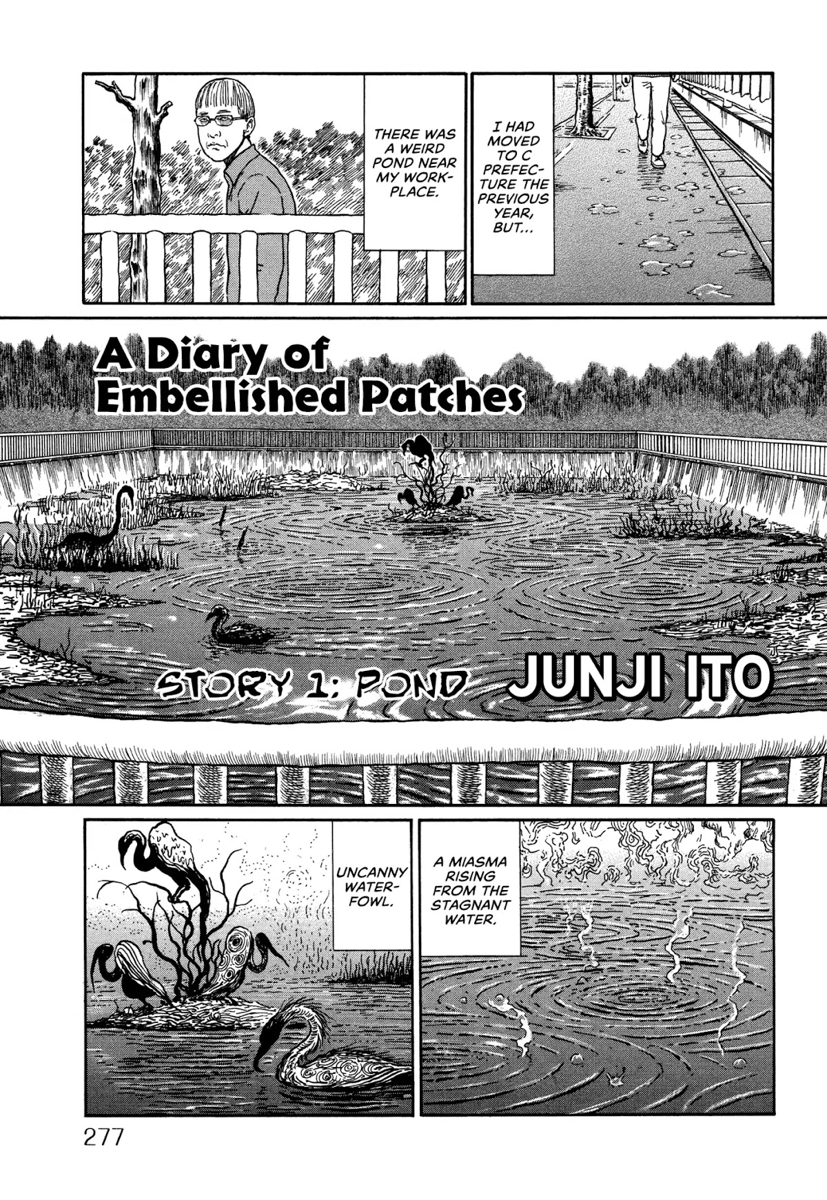 A Diary of Embellished Patches Chapter 1 page 1 - Chapter 1: Pond (Junji Itou)