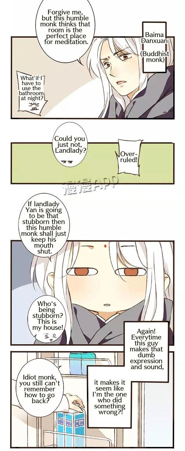 A "Dimwitted" Monk fell from Heaven Chapter 1 page 5 - Chapter 1 : There's a monk in my bathroom?!