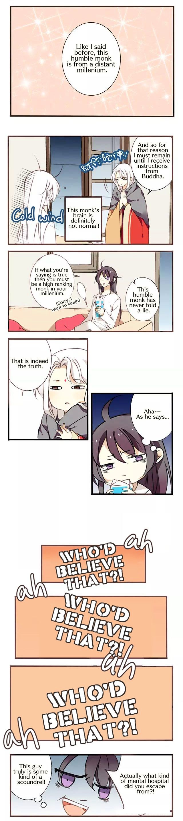 A "Dimwitted" Monk fell from Heaven Chapter 1 page 8 - Chapter 1 : There's a monk in my bathroom?!