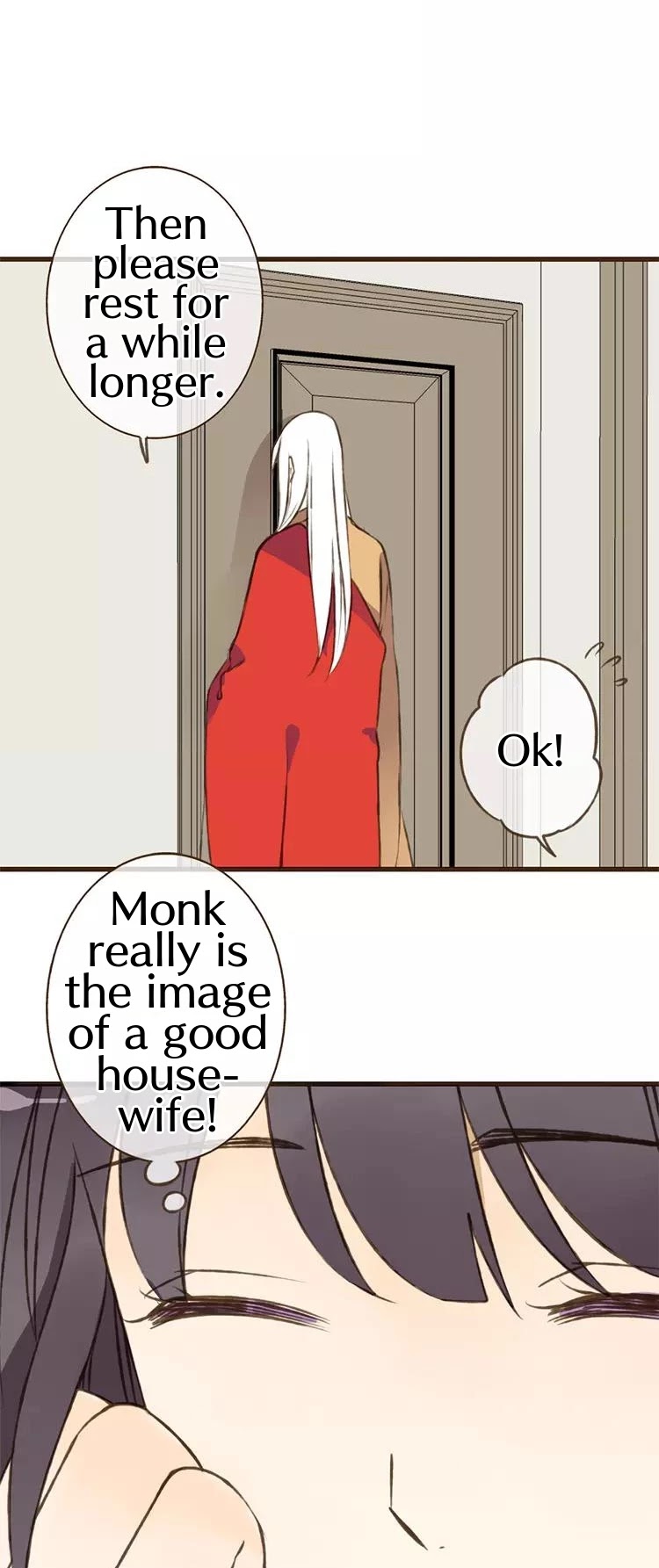 A "Dimwitted" Monk fell from Heaven Chapter 33 page 12 - Chapter 33: I-I Will Sleep Monk!