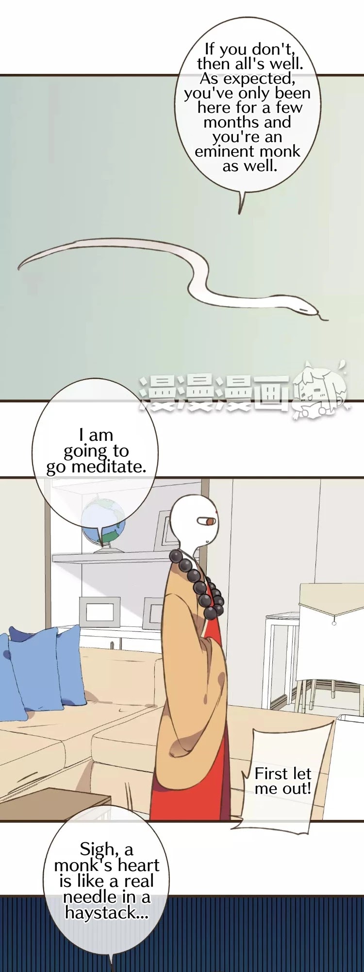 A "Dimwitted" Monk fell from Heaven Chapter 40 page 8 - Chapter 40: I think I've fallen for Monk...