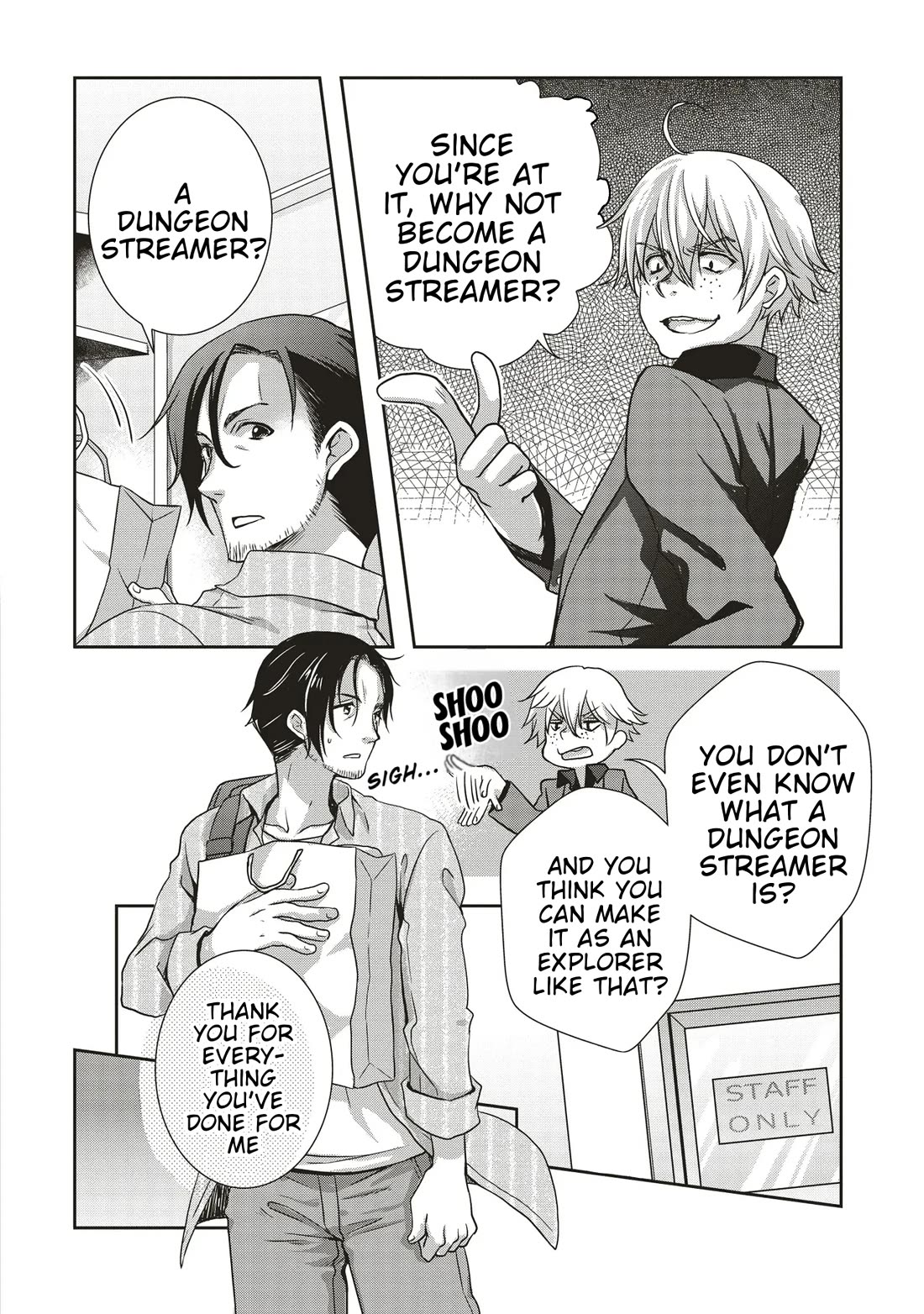 A Formerly Strongest Explorer Middle-Aged Man. He Helped a Cute Girl Streamer and Accidentally Went Viral. Chapter 1 page 7 - Chapter 1: A Middle-Aged Man Saves a Cute Girl