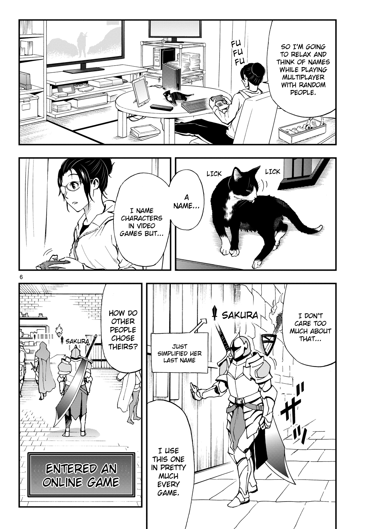 A Gamer Living with a Cat Chapter 3 page 6 - Chapter 3: Male/female panic