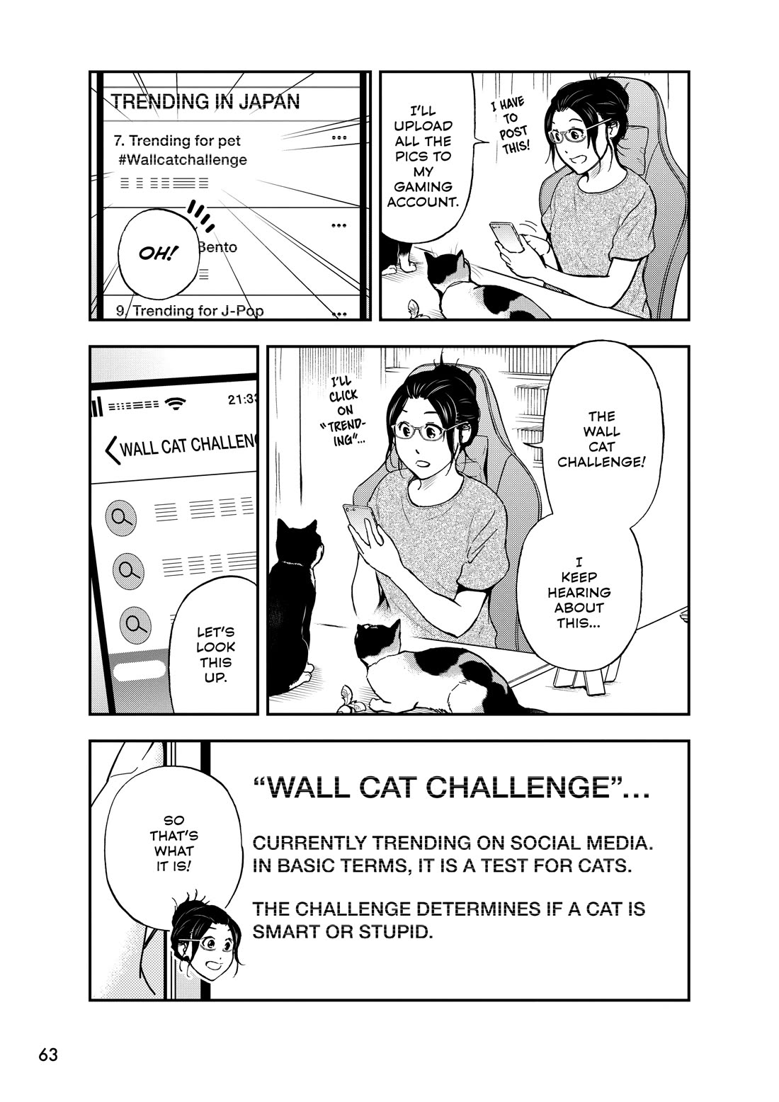 A Gamer Living with a Cat Chapter 71 page 3 - Chapter 71: Wall Cat Challenge