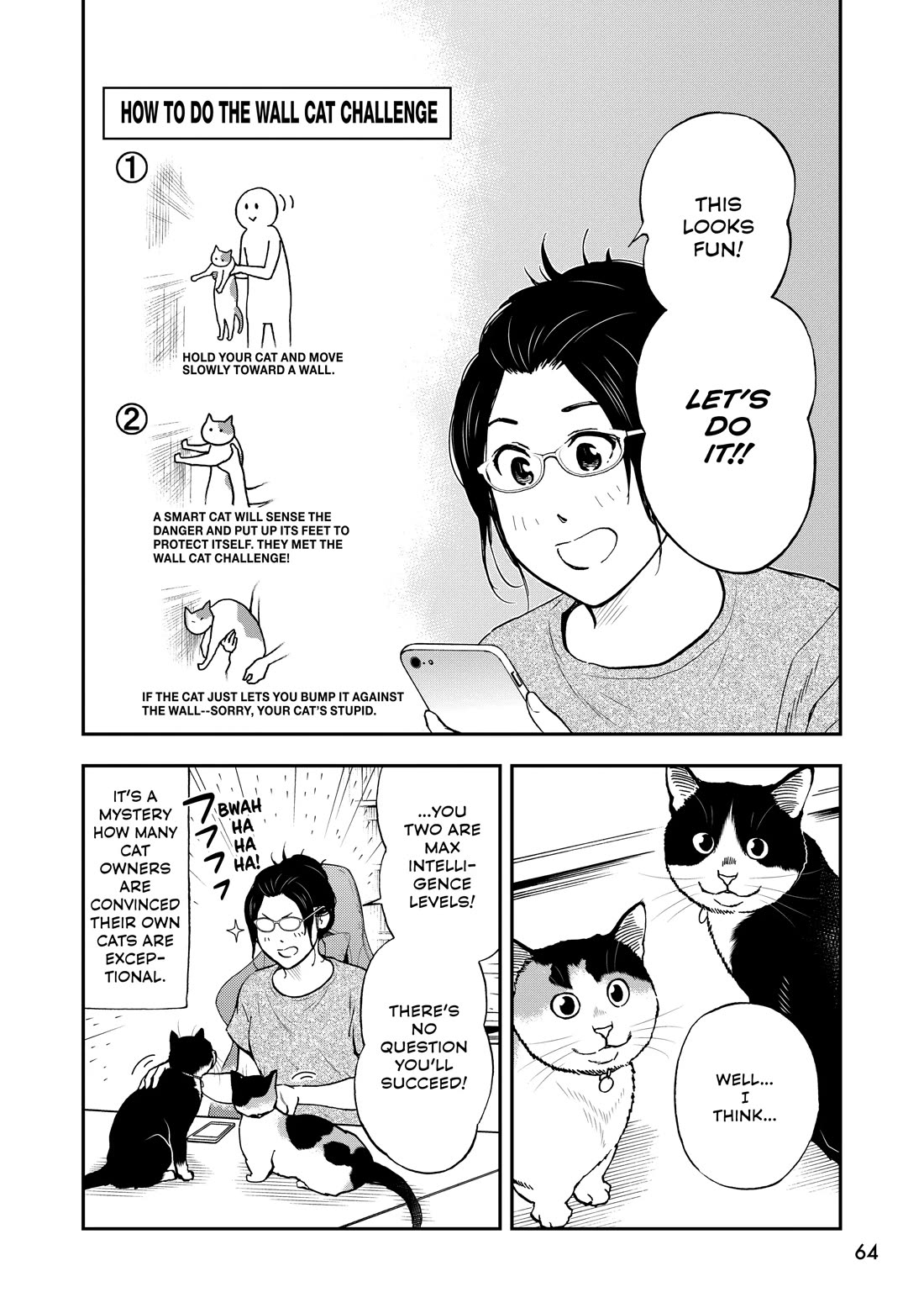A Gamer Living with a Cat Chapter 71 page 4 - Chapter 71: Wall Cat Challenge