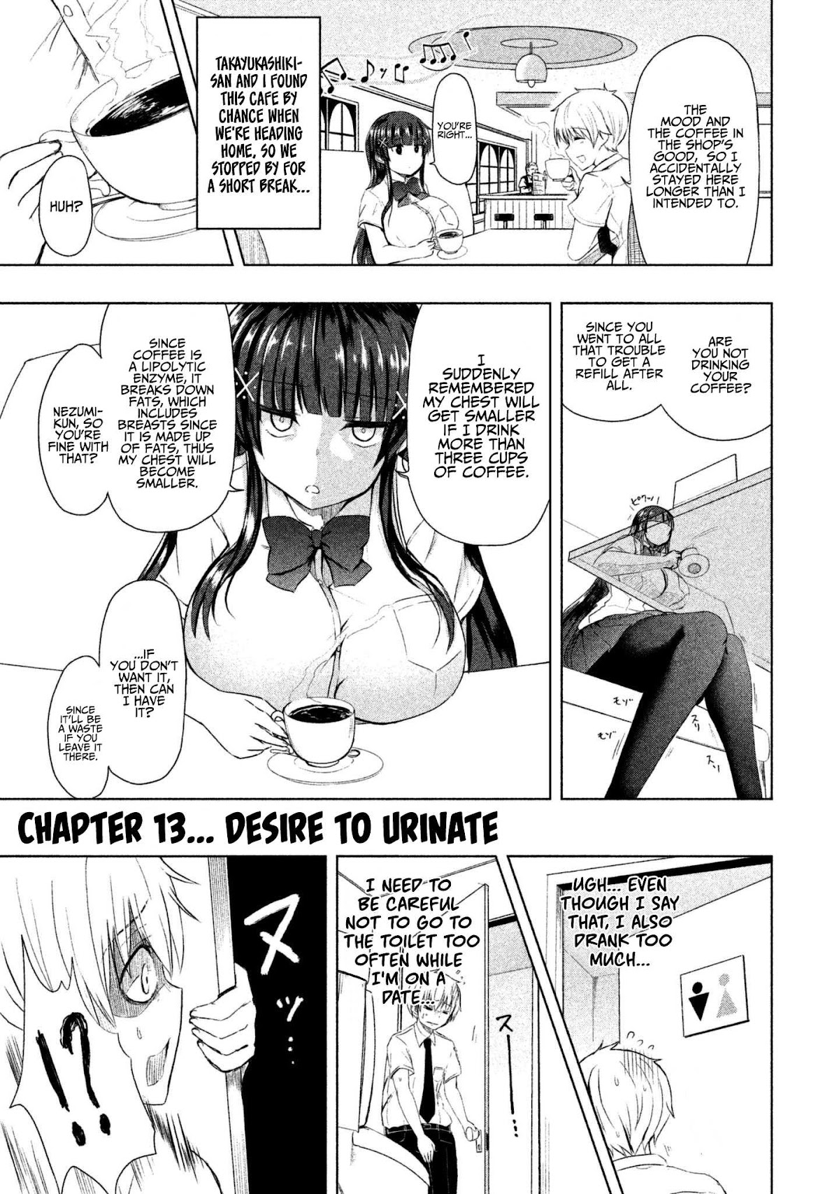 A Girl Who Is Very Well-Informed About Weird Knowledge, Takayukashiki Souko-san Chapter 13 page 2 - Chapter 13: Desire to Urinate