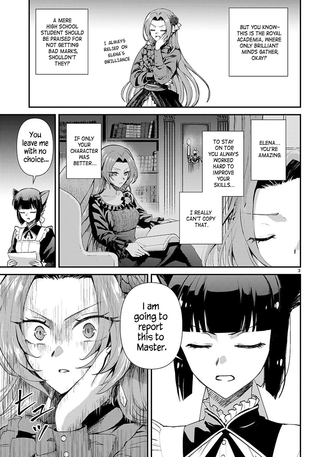 A High School Boy Reincarnates as the Villainous Daughter in an Otome Game. Chapter 15 page 3 - Chapter 15: The cheat lady's pride
