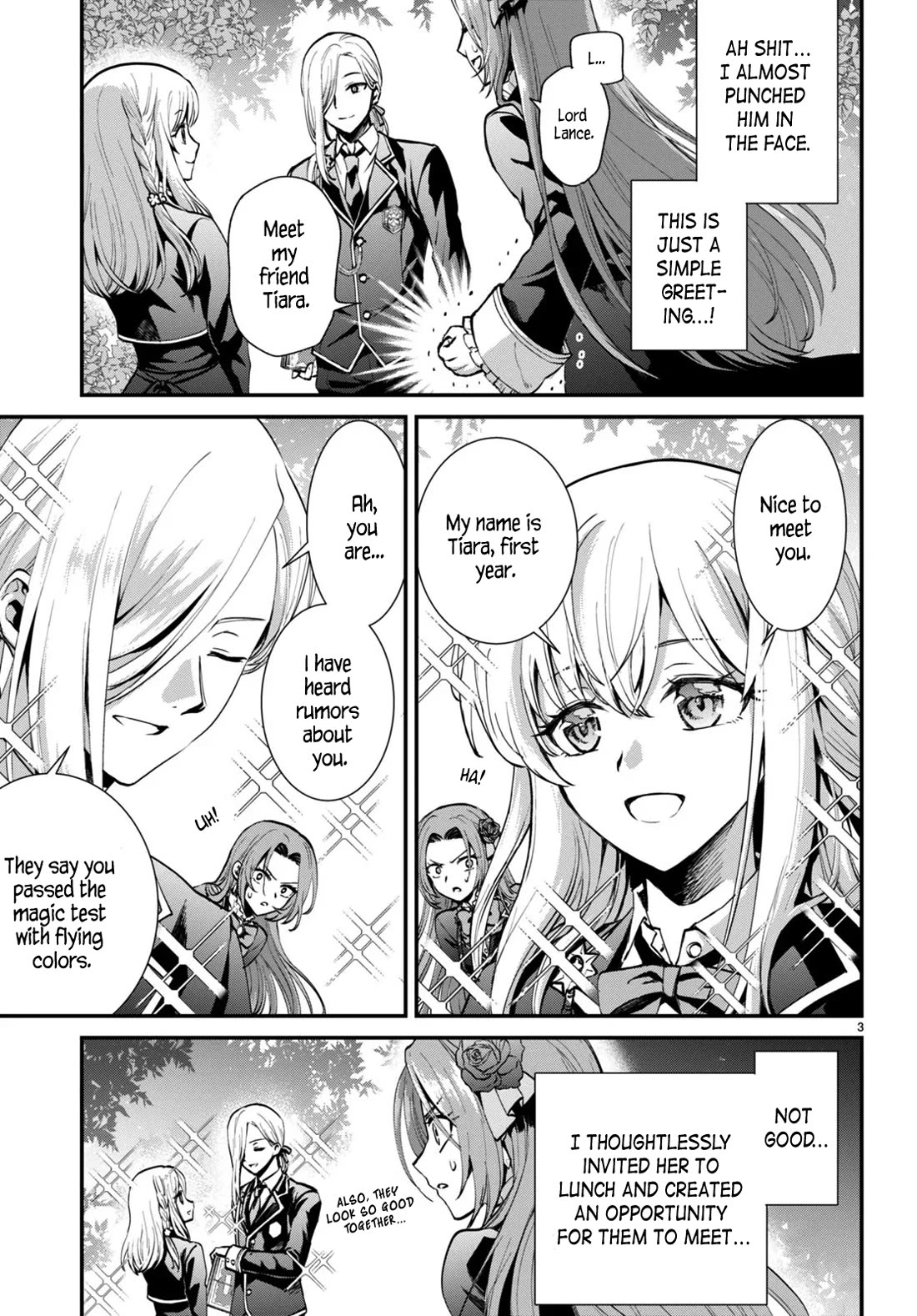 A High School Boy Reincarnates as the Villainous Daughter in an Otome Game. Chapter 2 page 3 - Chapter 2: Capture targets incoming