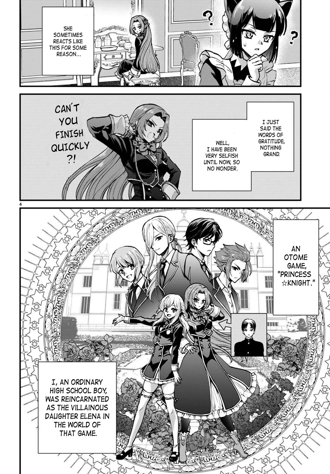 A High School Boy Reincarnates as the Villainous Daughter in an Otome Game. Chapter 3 page 4 - Chapter 3: Hot guys are terrifying