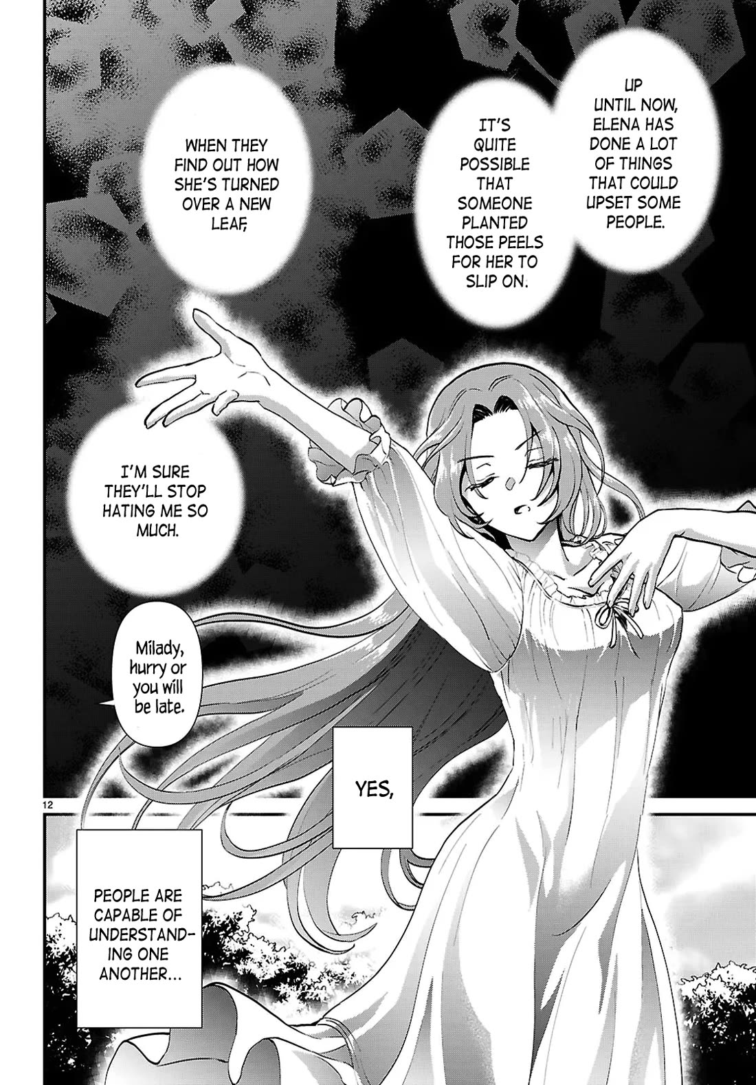 A High School Boy Reincarnates as the Villainous Daughter in an Otome Game. Chapter 6 page 12 - Chapter 6: Banana and I (ore)