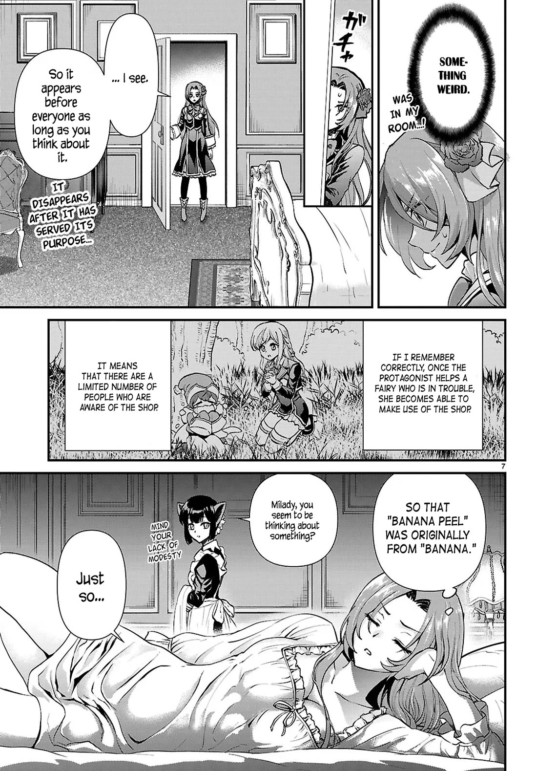 A High School Boy Reincarnates as the Villainous Daughter in an Otome Game. Chapter 6 page 7 - Chapter 6: Banana and I (ore)