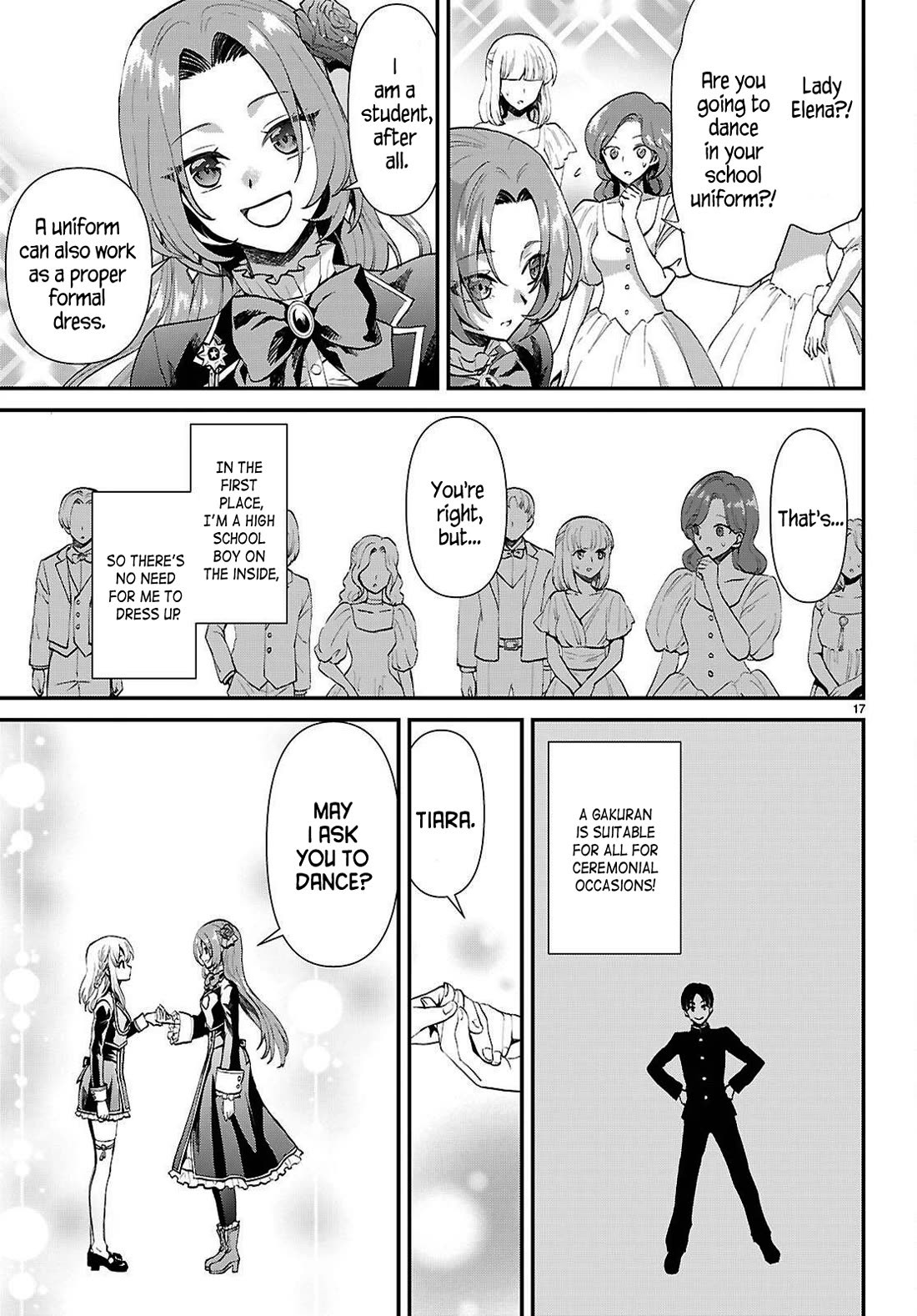 A High School Boy Reincarnates as the Villainous Daughter in an Otome Game. Chapter 8 page 17 - Chapter 8: A villainous daughter dances