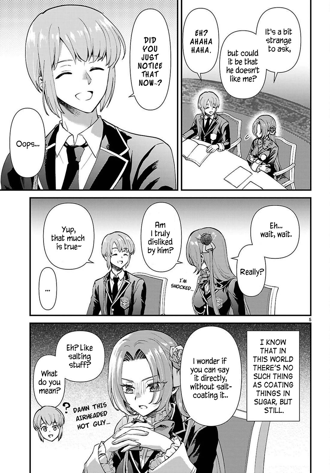 A High School Boy Reincarnates as the Villainous Daughter in an Otome Game. Chapter 9 page 5 - Chapter 9: Lilies or roses?