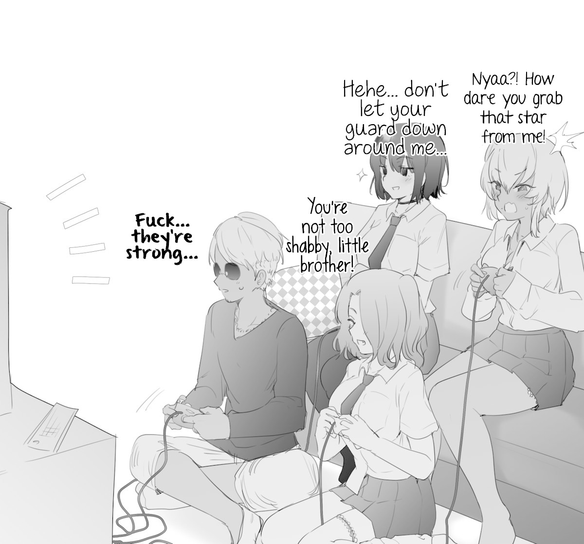A Kind World Chapter 10 page 2 - Chapter 10: My Onee-san Brought Her Two Gyaru Friends Home, So I was Forced Into a 4P