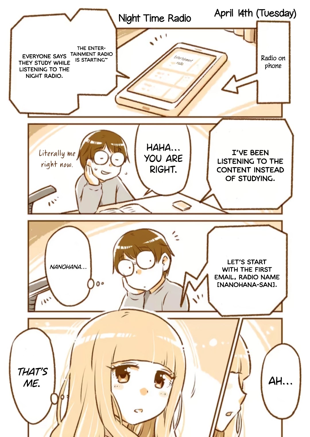 A long-distance relationship next door Chapter 14 page 2 - Chapter 14: Night Time Radio/Next Door Nanah...