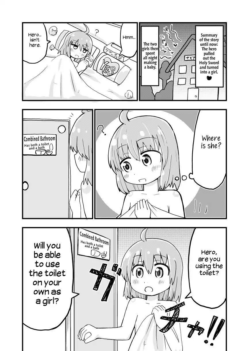 A Manga About a Hero who Pulled Out the Holy Sword and Became a Girl Chapter 3 page 1 - Chapter 3