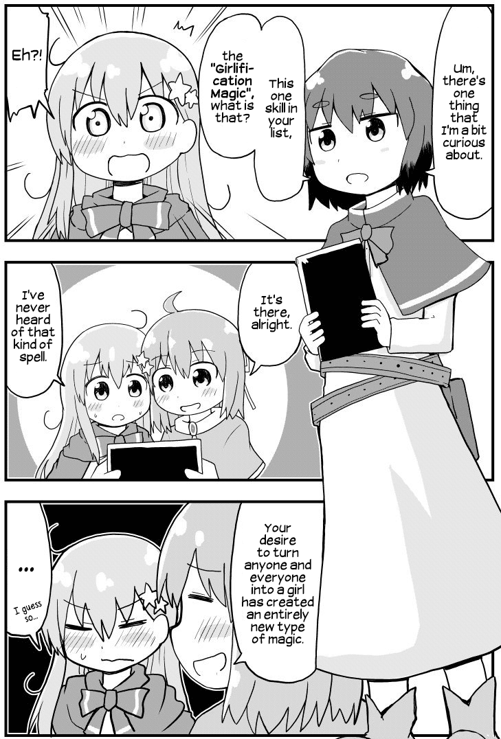 A Manga About a Hero who Pulled Out the Holy Sword and Became a Girl Chapter 5 page 1 - Chapter 5: A Manga About a Guy who was Turned into a Girl Turning a Guy who Looks Like a Girl into a Girl Using Magic
