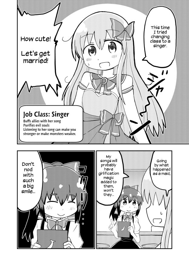 A Manga About a Hero who Pulled Out the Holy Sword and Became a Girl Chapter 8 page 1 - Chapter 8: A Manga About A Hero Who Became A Girl And Changed Job Classes To Be A Singer, But Her Girlification Skill Will Probably Cause A Really Major...