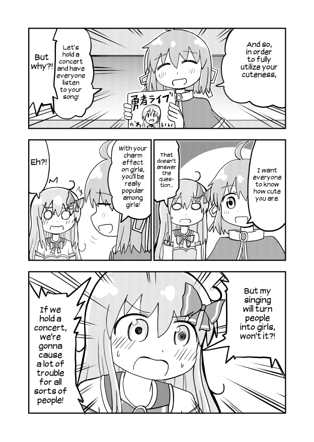 A Manga About a Hero who Pulled Out the Holy Sword and Became a Girl Chapter 8 page 2 - Chapter 8: A Manga About A Hero Who Became A Girl And Changed Job Classes To Be A Singer, But Her Girlification Skill Will Probably Cause A Really Major...