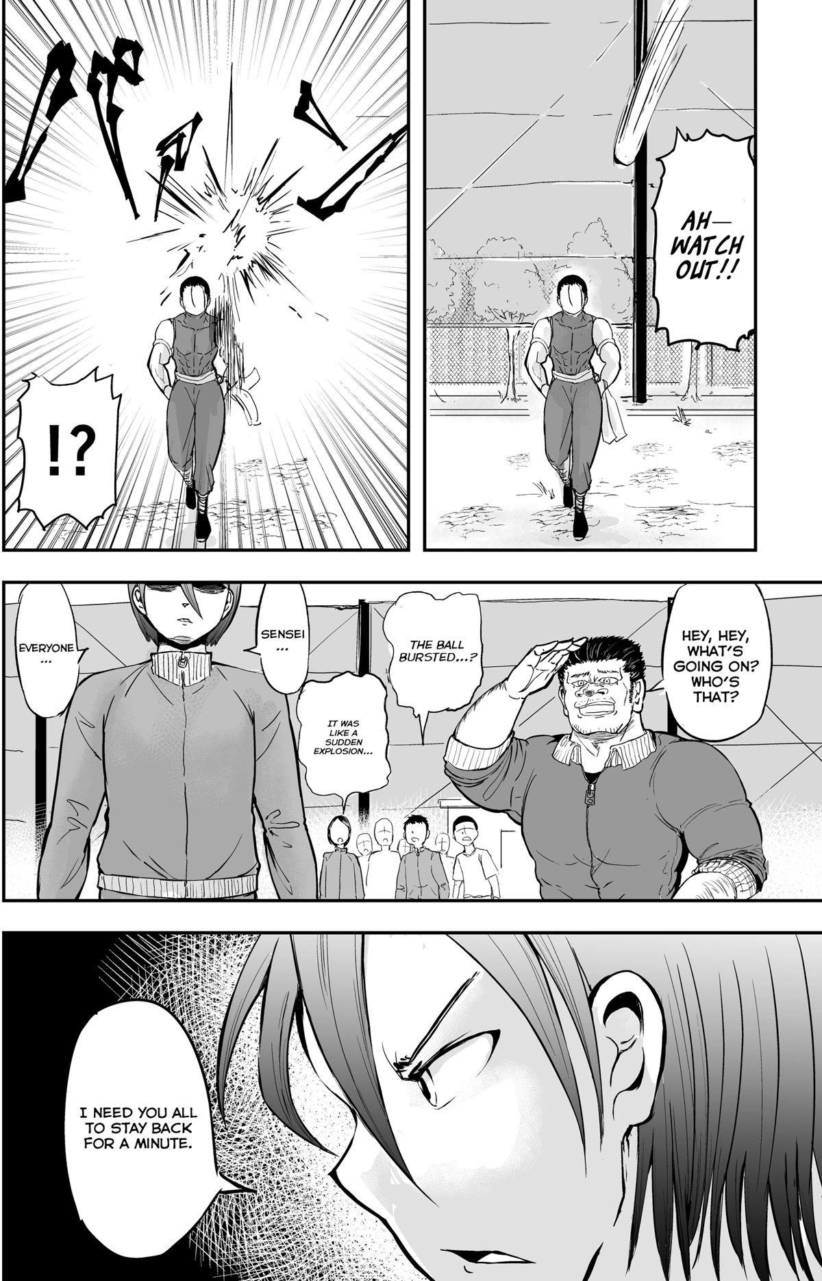 A Manga About the Kind of PE Teacher Who Dies at the Start of a School Horror Movie Chapter 15 page 4 - Chapter 15