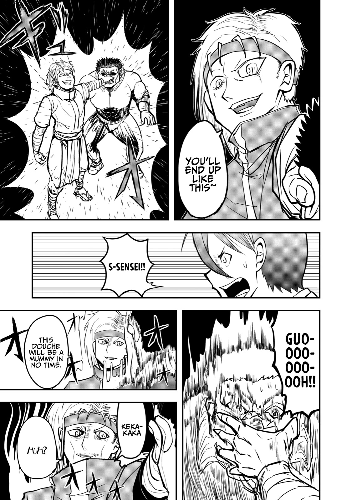 A Manga About the Kind of PE Teacher Who Dies at the Start of a School Horror Movie Chapter 21 page 7 - Chapter 21: The type of PE teacher to get killed by an enemy who goes out of his way to explain his abilities in a battle manga