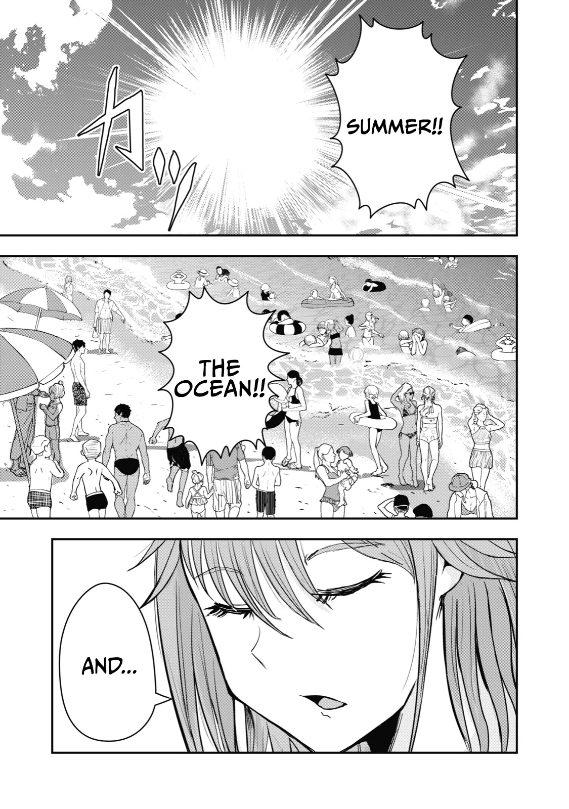 A Manga About the Kind of PE Teacher Who Dies at the Start of a School Horror Movie Chapter 24 page 1 - Chapter 24: The type of PE teacher to die at the start of a seaside horror story