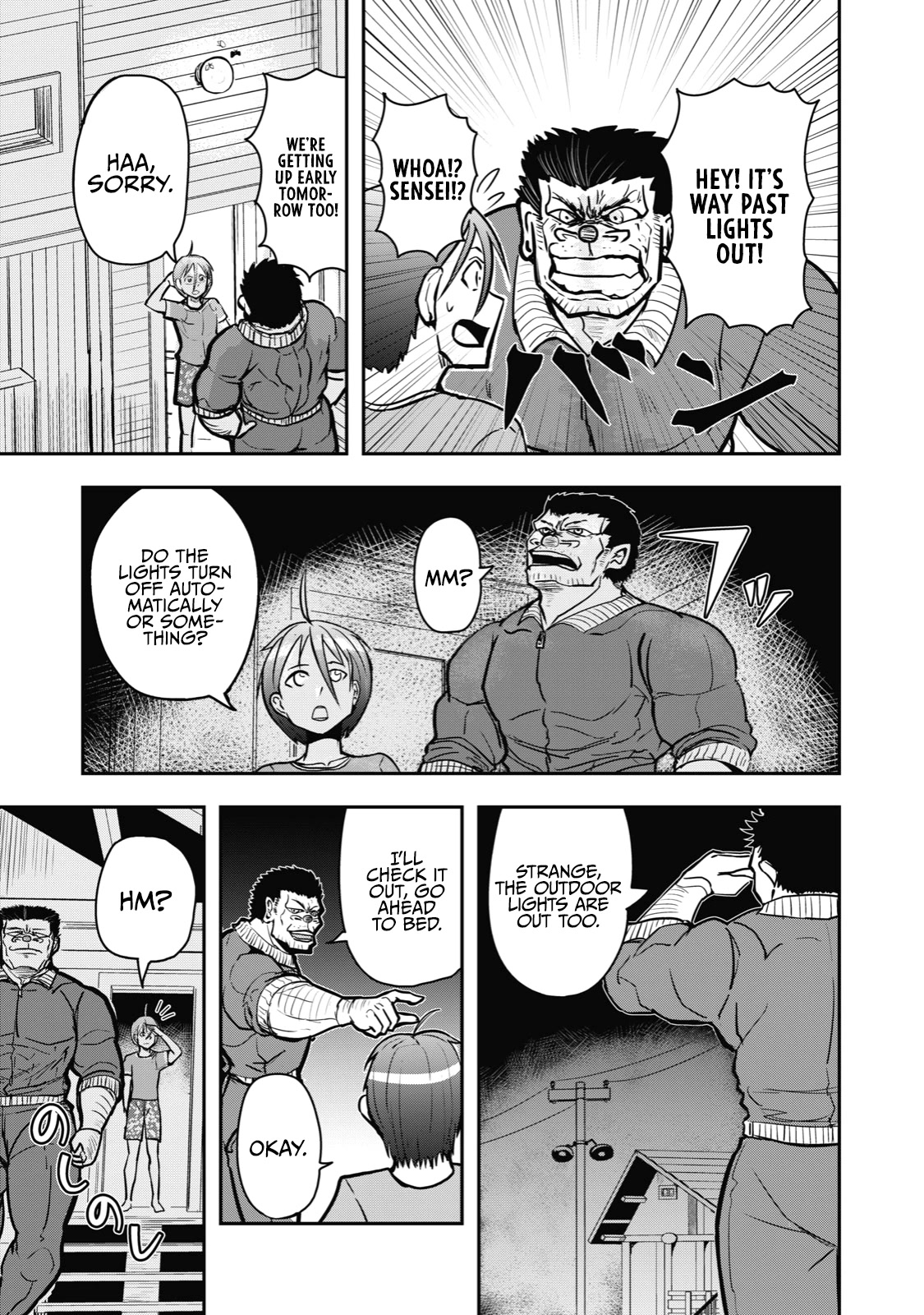 A Manga About the Kind of PE Teacher Who Dies at the Start of a School Horror Movie Chapter 26 page 3 - Chapter 26: The type of PE teacher to die at the start of a camping slaughter story