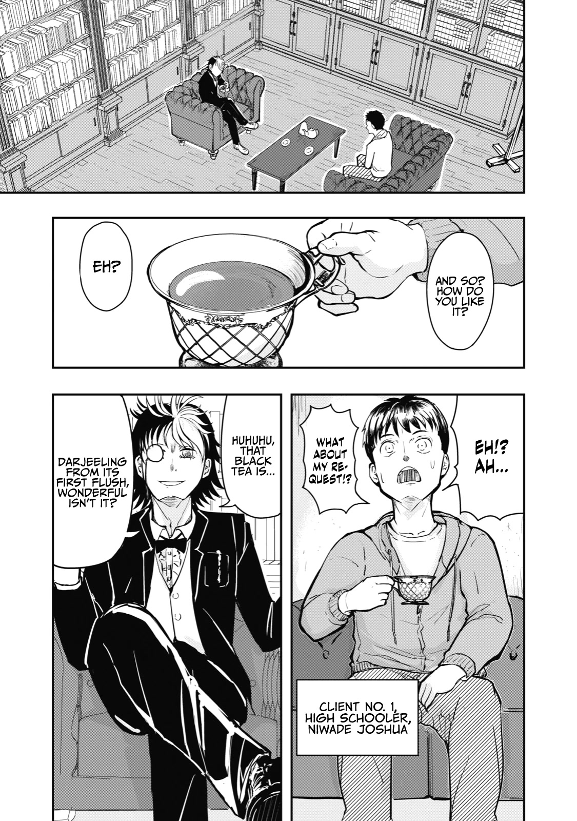A Manga About the Kind of PE Teacher Who Dies at the Start of a School Horror Movie Chapter 36 page 3 - Chapter 36: The type of high schooler to be a client in the first chapter of a shounen, horror manga, but becomes an assistant in the second chapter