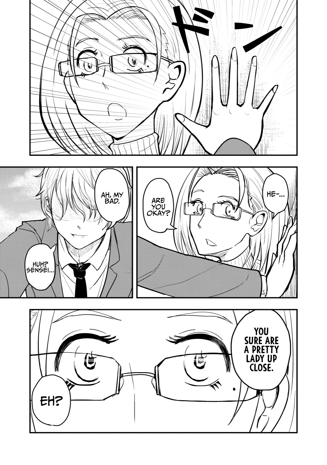 A Manga About the Kind of PE Teacher Who Dies at the Start of a School Horror Movie Chapter 43 page 9 - Chapter 43: The type of math teacher to fall in love from a wall slam