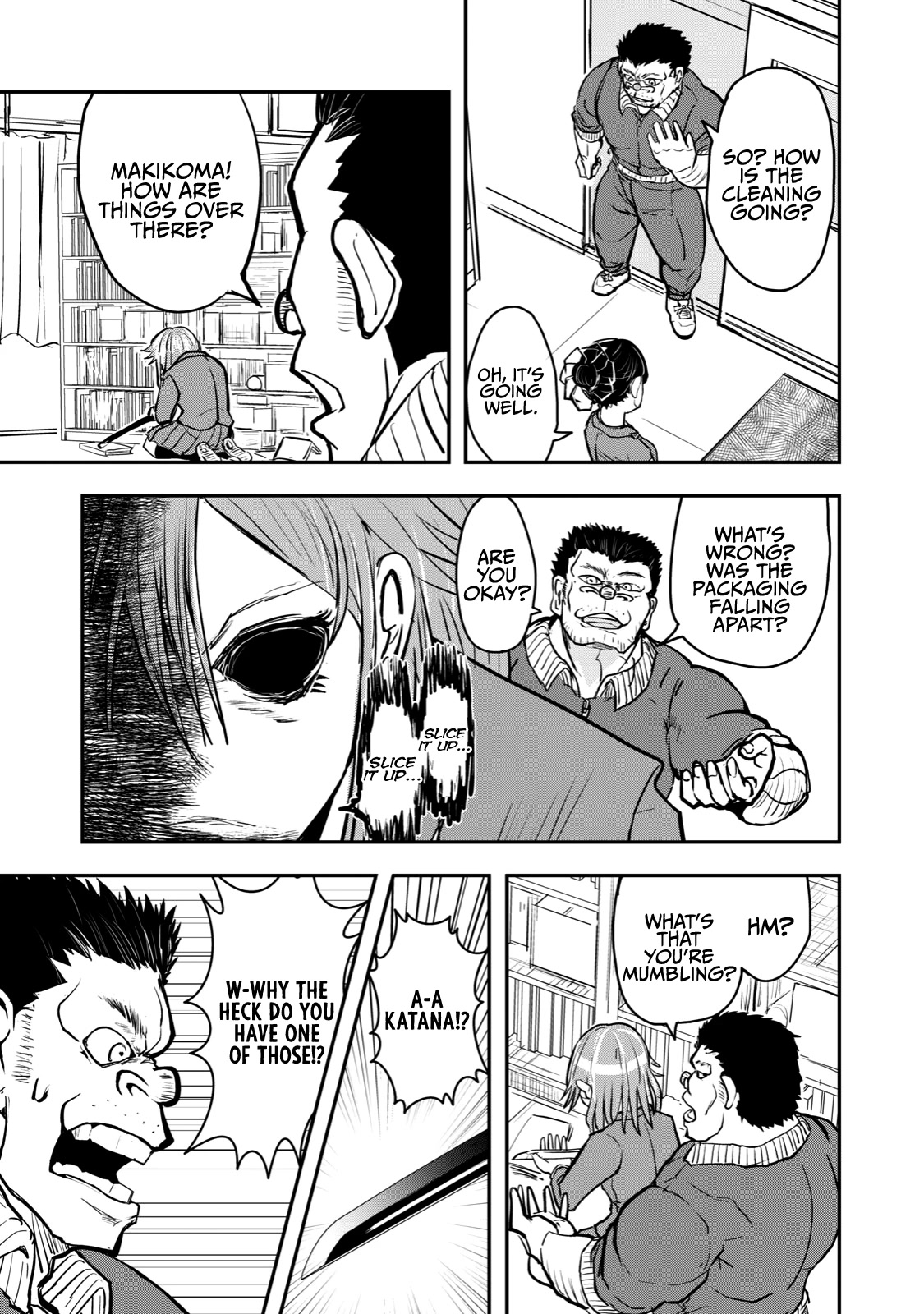 A Manga About the Kind of PE Teacher Who Dies at the Start of a School Horror Movie Chapter 47 page 5 - Chapter 47: The type of PE teacher to die after carelessly speaking with someone being controlled by a sword
