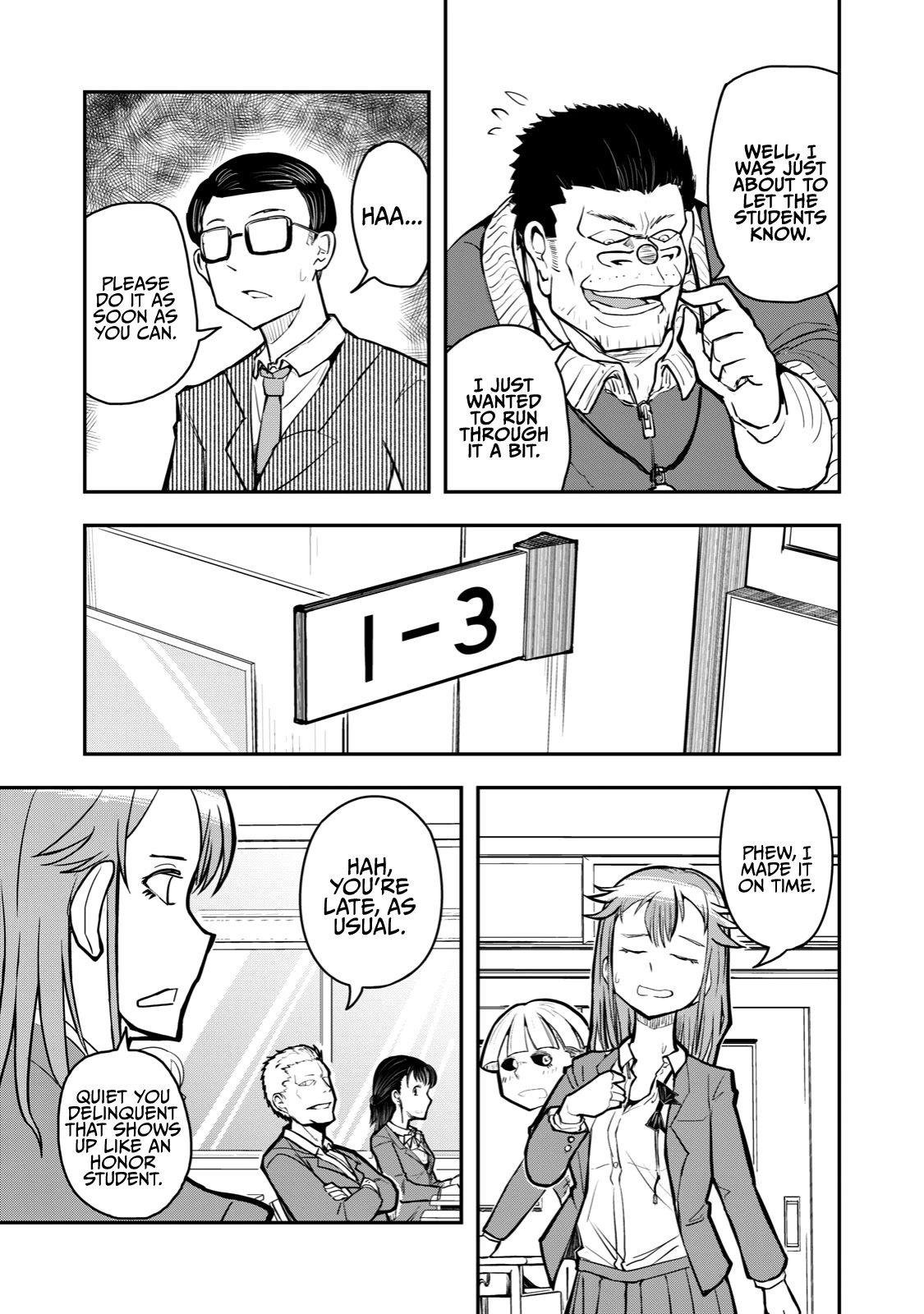 A Manga About the Kind of PE Teacher Who Dies at the Start of a School Horror Movie Chapter 49 page 7 - Chapter 49: The type of manga that seems to be ending when the main character says they're going to America Pt. 1