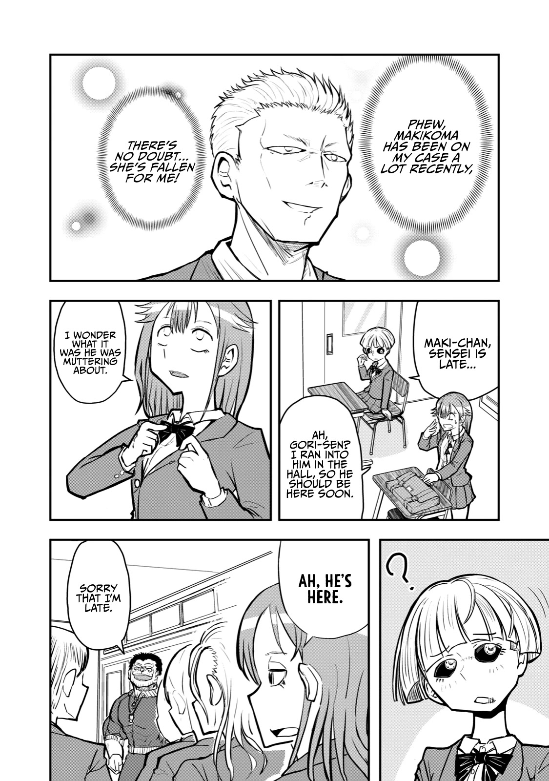 A Manga About the Kind of PE Teacher Who Dies at the Start of a School Horror Movie Chapter 49 page 8 - Chapter 49: The type of manga that seems to be ending when the main character says they're going to America Pt. 1