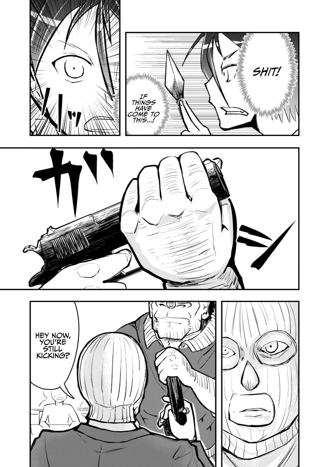 A Manga About the Kind of PE Teacher Who Dies at the Start of a School Horror Movie Chapter 51 page 3 - Chapter 51: The type of PE teacher to think he has been shot, but was saved by something he's wearing