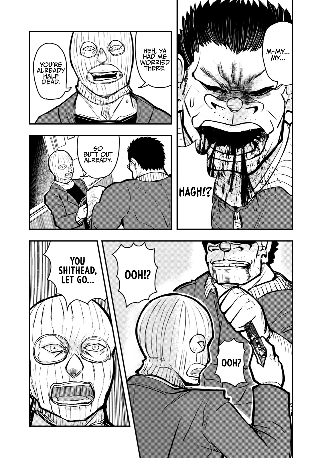 A Manga About the Kind of PE Teacher Who Dies at the Start of a School Horror Movie Chapter 51 page 4 - Chapter 51: The type of PE teacher to think he has been shot, but was saved by something he's wearing