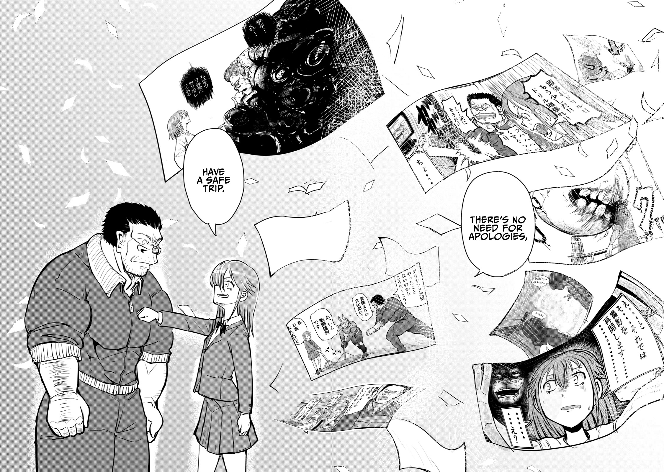 A Manga About the Kind of PE Teacher Who Dies at the Start of a School Horror Movie Chapter 52 page 8 - Chapter 52: The type of manga with a ton of flashbacks in the final chapter