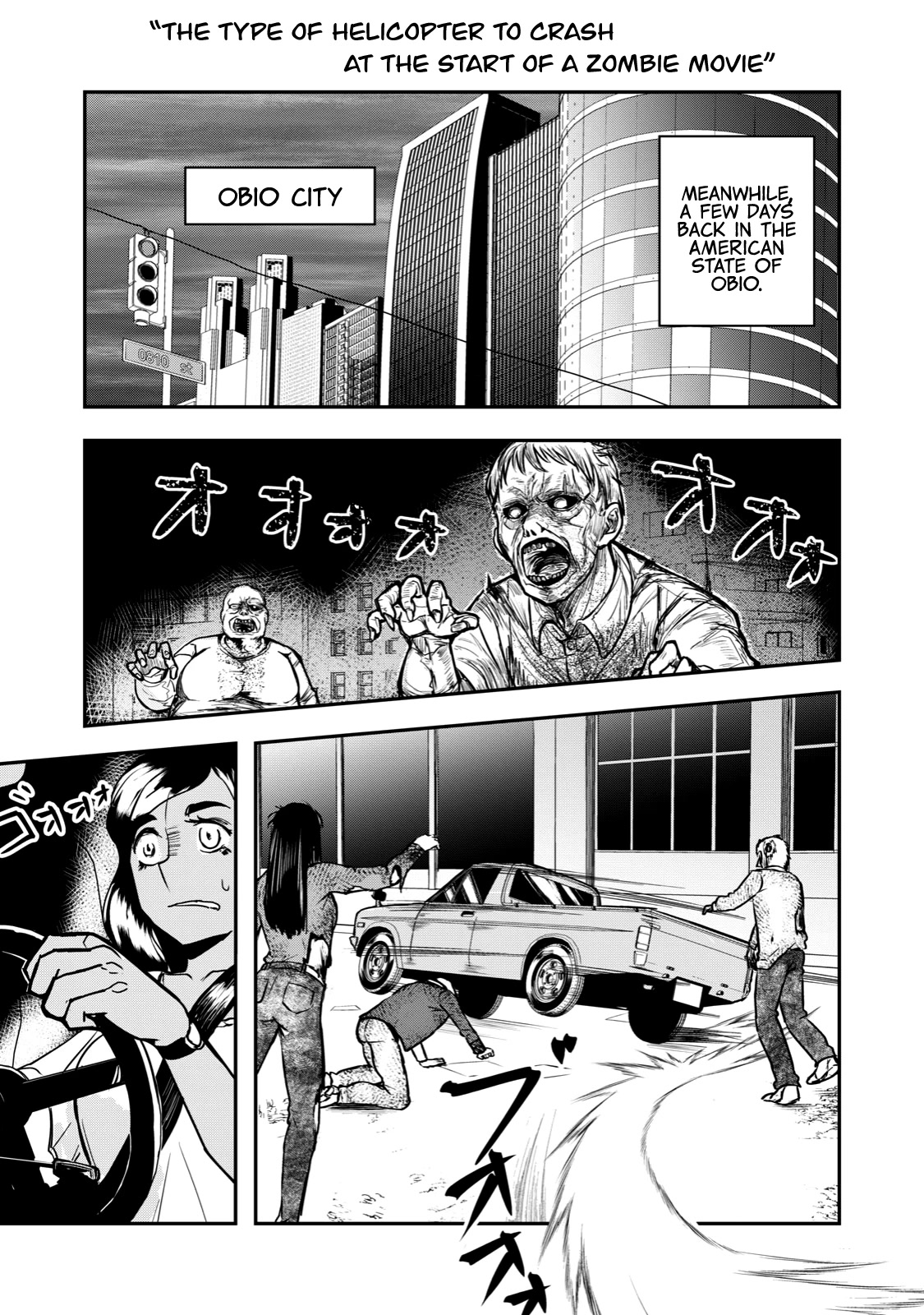 A Manga About the Kind of PE Teacher Who Dies at the Start of a School Horror Movie Chapter 55 page 1 - Chapter 55: The type of helicopter to crash at the start of a zombie movie