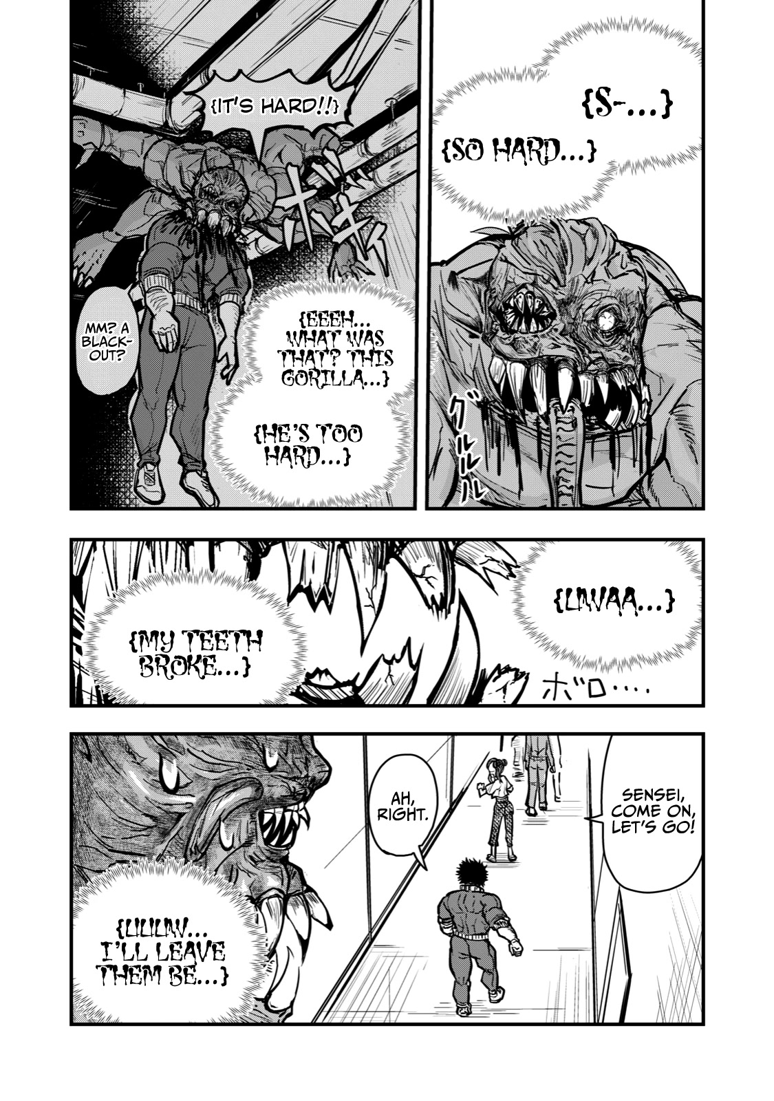 A Manga About the Kind of PE Teacher Who Dies at the Start of a School Horror Movie Chapter 62 page 6 - Chapter 62: The type of PE teacher to suddenly be pulled into the ceiling by a monster while walking at the rear of a group during a panic