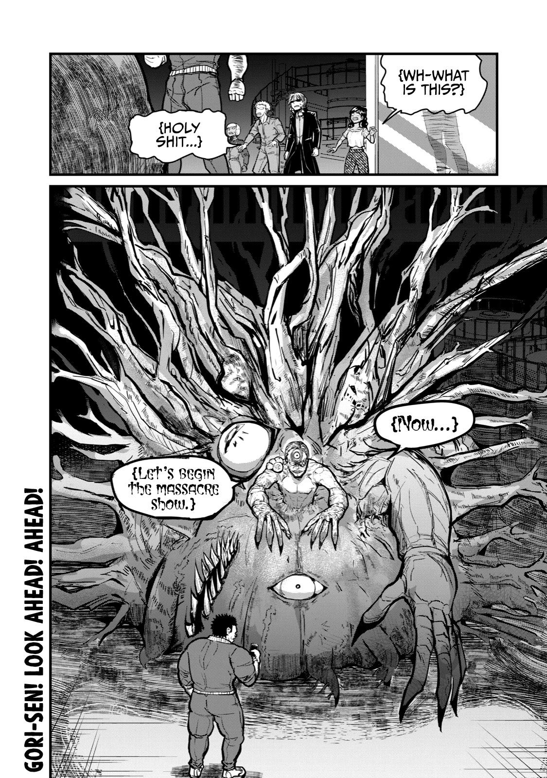 A Manga About the Kind of PE Teacher Who Dies at the Start of a School Horror Movie Chapter 65 page 10 - Chapter 65: The type of PE teacher to beg the enemy for his life and be killed when he thinks he has been saved