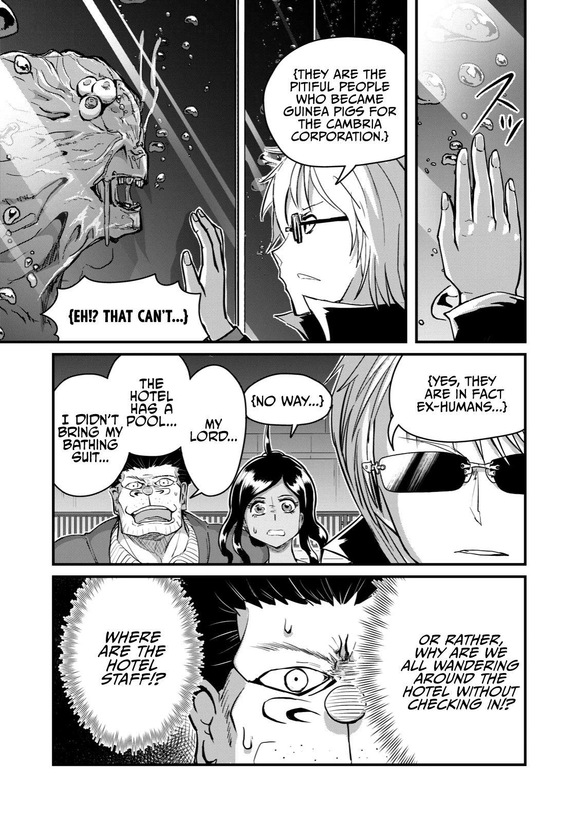 A Manga About the Kind of PE Teacher Who Dies at the Start of a School Horror Movie Chapter 65 page 3 - Chapter 65: The type of PE teacher to beg the enemy for his life and be killed when he thinks he has been saved