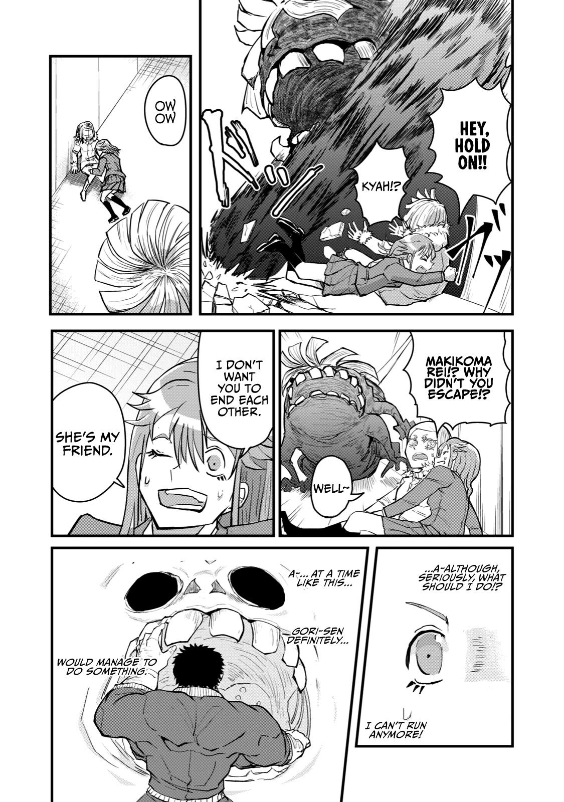 A Manga About the Kind of PE Teacher Who Dies at the Start of a School Horror Movie Chapter 67 page 11 - Chapter 67: The type of monster from a Japanese horror movie that ends with a hug