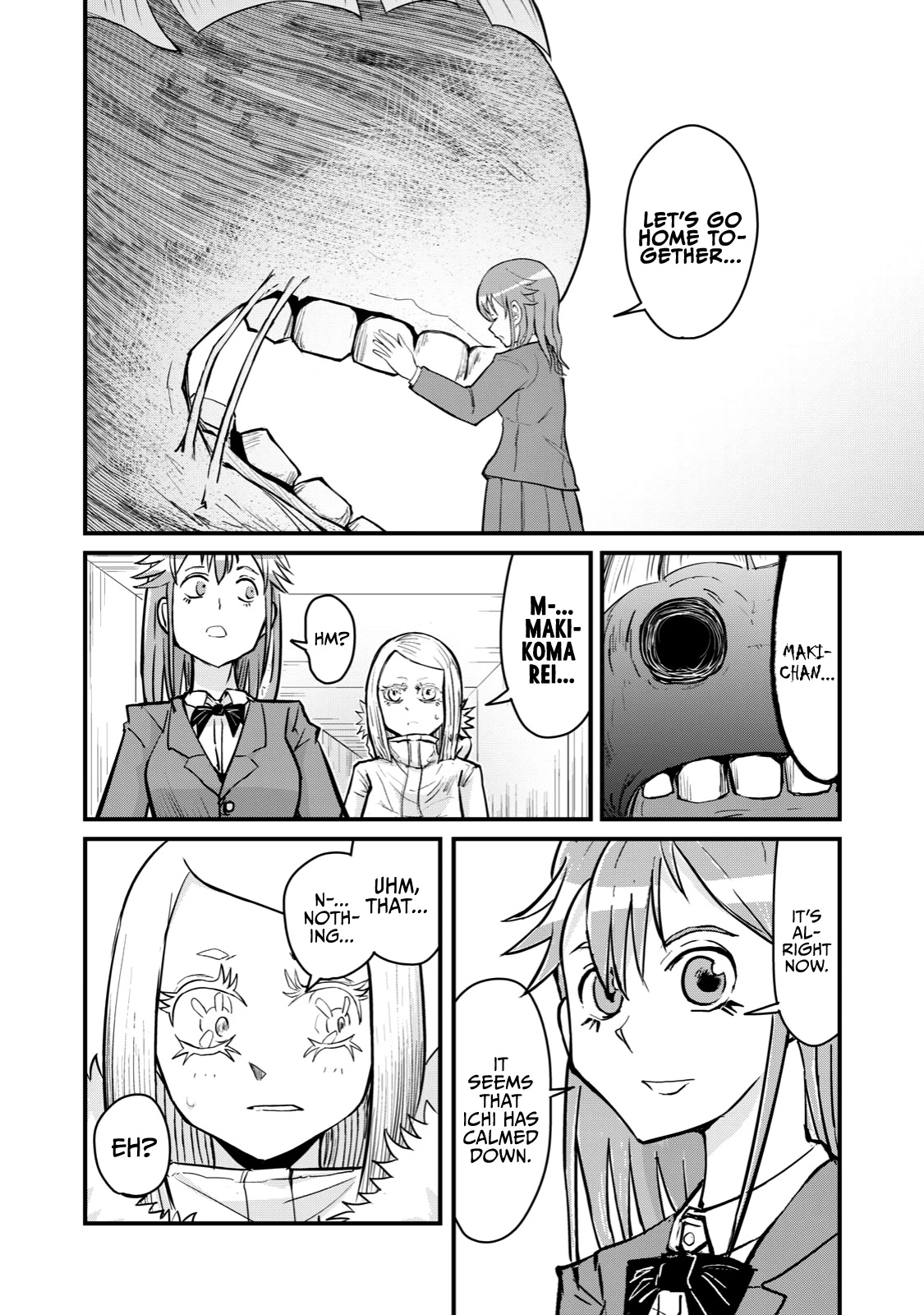 A Manga About the Kind of PE Teacher Who Dies at the Start of a School Horror Movie Chapter 67 page 14 - Chapter 67: The type of monster from a Japanese horror movie that ends with a hug