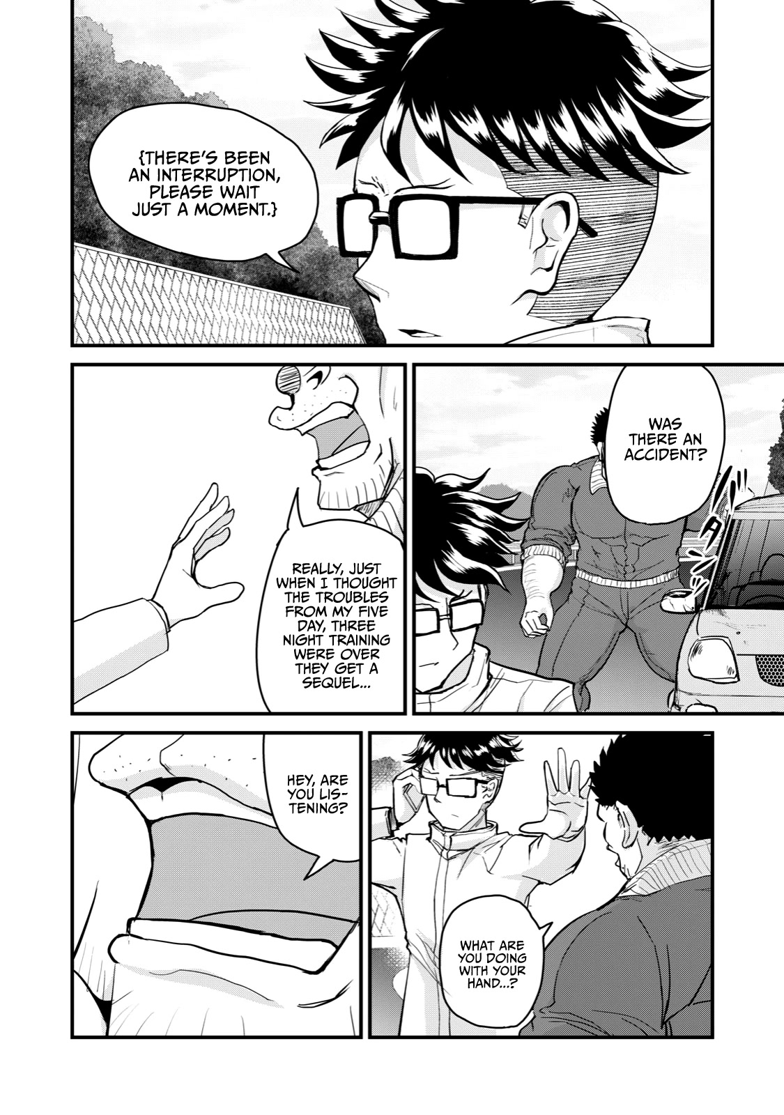 A Manga About the Kind of PE Teacher Who Dies at the Start of a School Horror Movie Chapter 68 page 8 - Chapter 68: The type of PE teacher to be killed for warning someone walking down the middle of the road